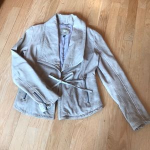 Banana Republic taupe leather jacket medium